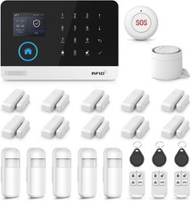 2.4G Wifi / 4G GSM Smart Home Siren Alarm System Door Window Sensor Tuya Control