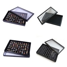 100 Slots Ring Ohrring Schmuck Display Organizer Tray Halter Aufbewahrungskoffer