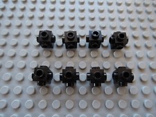 LEGO 8 x Stein Konverter 4733 schwarz 1x1 mit 4 seitl. Noppen