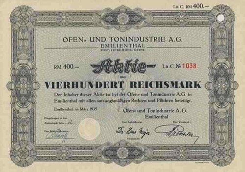 Ofen tonindustrie emilienthal - ofen,