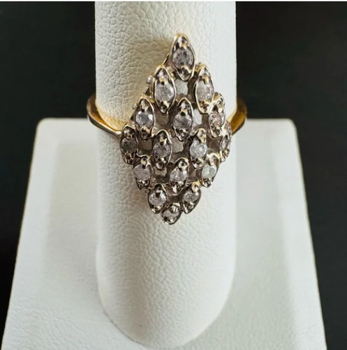 14k gelbgold vintage - 14k, marquise