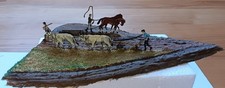 Bemalte Zinnflachfiguren  -  kleines Diorama