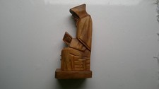 Mönchsfigur sitzend - Holz