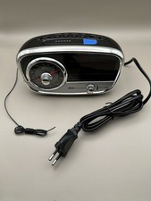 Silva Schneider Uhrenradio  Vintage UR 1967, Schwarz-Silber [B-Ware]