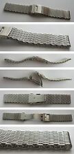 EU SHARK MESH PL-3 EDELSTAHL MILANAISE MESHUHRENARMBAND Auswahl: 22 mm od. 24 mm