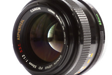 Canon FD 1,2/55 S.S.C. ASPHERICAL Lens 55mm 1.2 SSC lichtstark Aspherical gelb