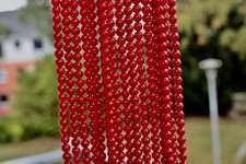 40 Perlen 6 mm Schmuck Perlenkette Halskette Collier Korallenkette Steinschmuck