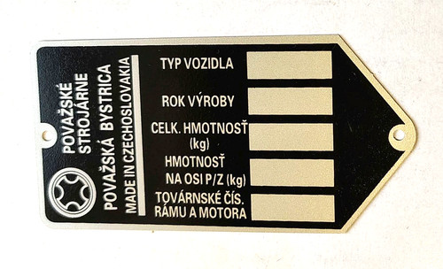 Rahmenplakette typenschild - rahmenplakette,