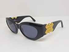 Vintage Gianni VERSACE Mod.420/D Col.852 Sonnenbrille schwarz mit grauen Gläsern