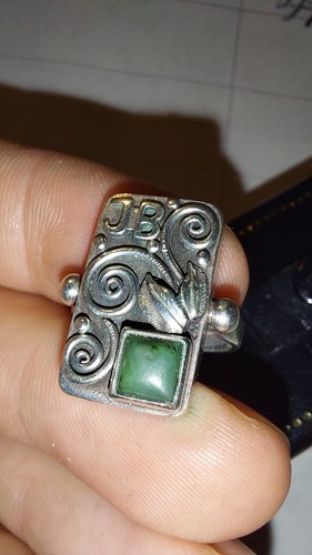 Monogramm ring 800er silber - 800er,