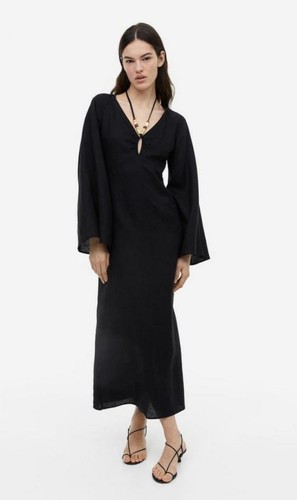 Kleid aus linenmix - h&m,