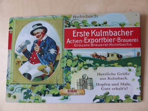 Kulmbacher bier blechschild - kulmbacher,