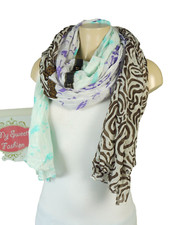 PLOMO O PLATA Luxus Patchwork XXL Schal Seide Multicolor 