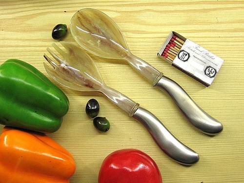 Salatbesteck kunsthorn - salatbesteck,