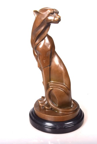 Bronze sitzender gepard - sitzender,