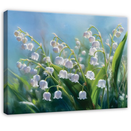 Leinwand blumen weiß grün - blumen,