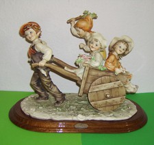 XXL G. Armani Figur Kinderfreundschaft " Der starke Mann " Capodimonte Florence 