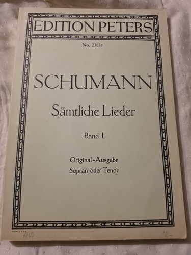 Schumann sämtliche lieder - schumann,
