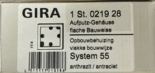 Gira 0219 28 Aufputz Gehäuse 1 fach - flach System 55 Anthrazit 