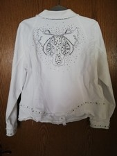 Tredy Jeansjacke weiß mit