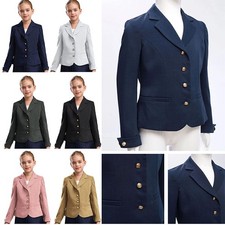 Kinder Mädchen Blazer Langarm Revers Anzugjacke Formale Jacke Mante Schuluniform