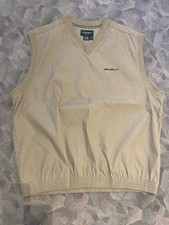 Eddie Bauer Golf Herren Windbreaker Pullunder Beige, Größe L
