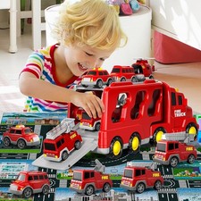 7 in 1 Auto Spielzeug ab 2 Jahre Cars Spielzeug für Kinder Baby LKW Spielzeug