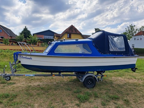 Kajutboot mit trailer und 15ps - kajutboot,