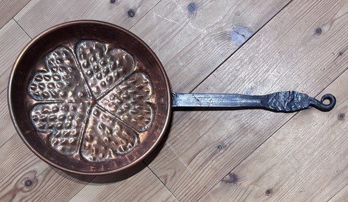 Handgeschmiedete waffelpfanne - handgeschmiedete,