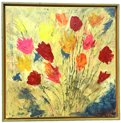 Blumenbild neon unikat - neon,