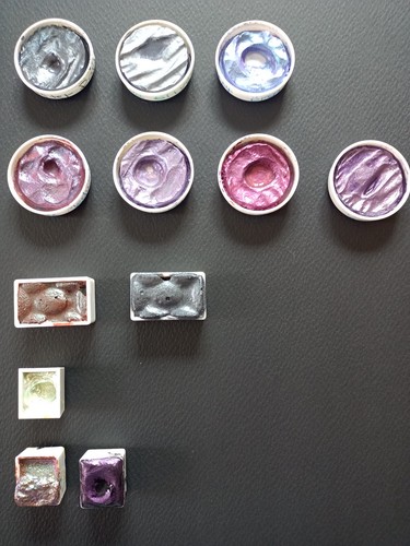 Metallic watercolor paints - metallic,