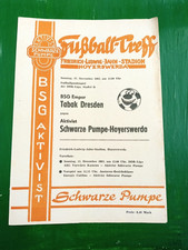 Programmheft Schwarze Pumpe - Tabak Dresden Saison 83/84 DDR Rarität