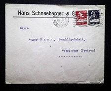 Geschäftsbrief Schweiz nach Oberfrohna in Sachsen von 1915, Beschlägefabrik Mann