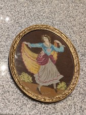 Antik Holz Bilderrahmen oval