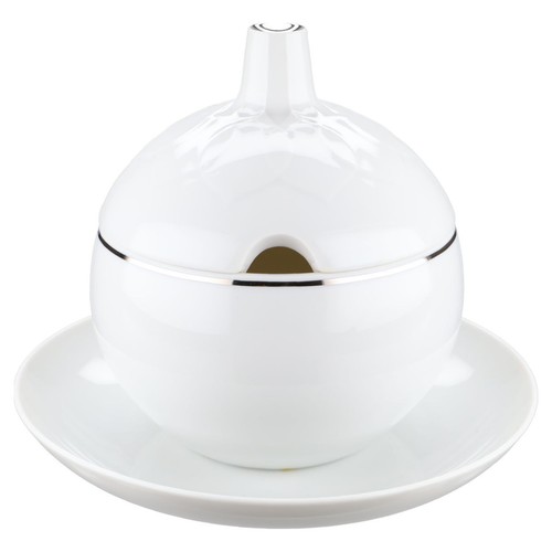 Sauciere mit deckel - sauciere, teller