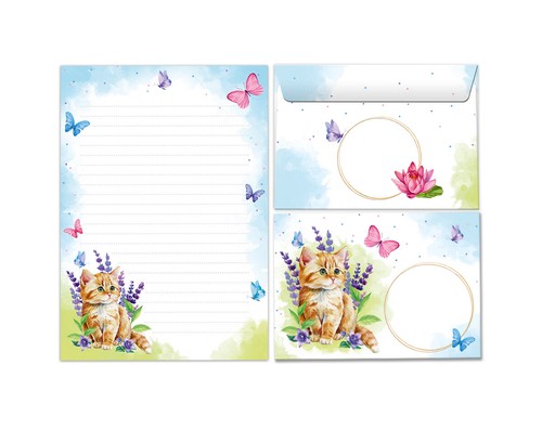 Briefpapier set notizblock - briefpapier-set,