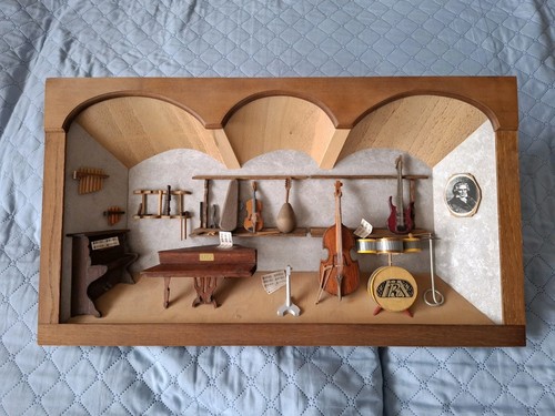 Holzbild musikzimmer - 3d,