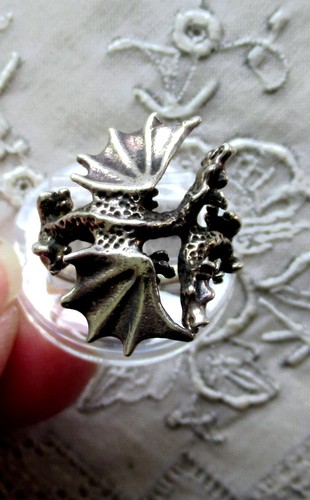 Silberner ring drachen mso - -,