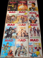 54 MAD Hefte -Das Älteste ist Nummer 85, das Neueste Nummer 233 + Mad Extra 18