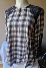 ZARA Damen Bluse kariert und