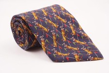 Daniels & Korff Krawatte blau dunkelblau Golf 100% Seide 9 cm A201