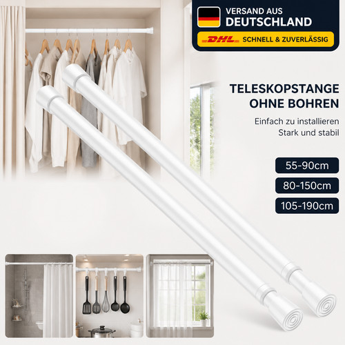 190cm gardinenstange ohne - 55-190cm,