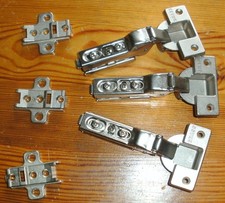 3x GRASS Tiomos Möbelscharnier Topfband Schrank mit Flügelmontageplatte Kreuz