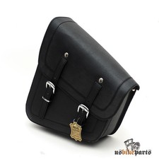 1X Satteltasche Leder schwarz