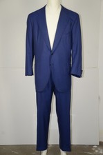 Cesare Attolini Anzug in Napoliblau aus Wolle super 160´s Gr.58 