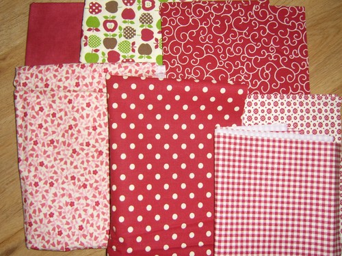 Quiltpaket rot stück stoff - quiltpaket,