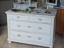 schmale alte Schubladen Kommode im antik Gründerzeit Stil shabby chic 38x103x76