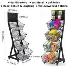 4er Gitterkorb Stapelkorb