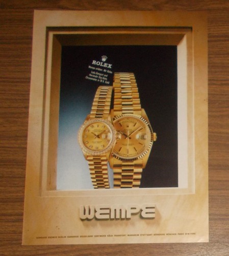 Seltene werbung vintage rolex - seltene,