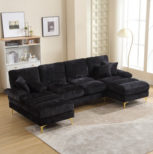 Ecksofa mit Schlaffunktion Sofa U-Form Eckcouch Polsterecke Modulsofa 272*136 cm